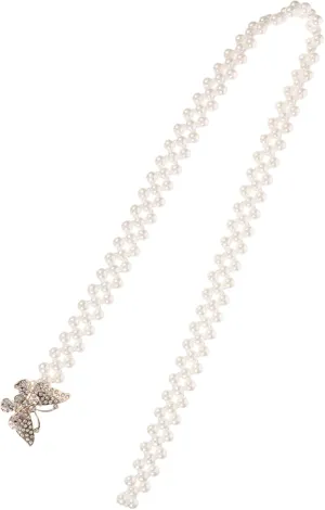 SOIMISS Elegant Butterfly Waist Chain Bridal Belt Wedding Jewelry for Wedding Dress Fashion Waist Belt Imitation Pearl Beads Chain