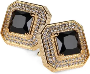 Square Colored Crystal Diamond Set Cuff Links for Men  Tuxedo Suit Accessories, Cufflinks for Men