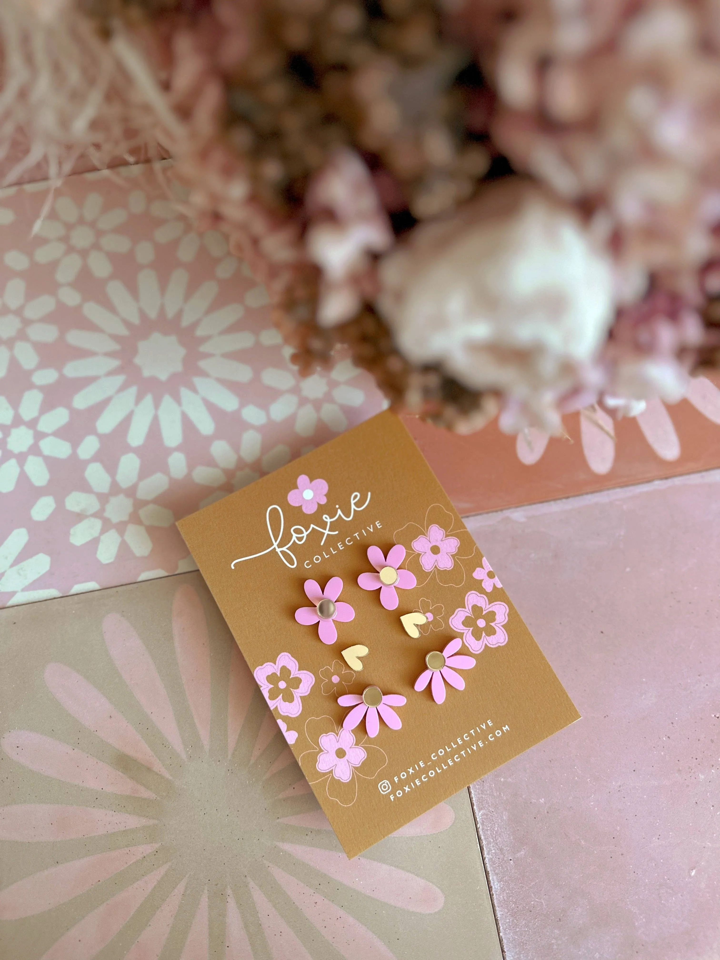 Stud Pack Trio | Candy Pink   Gold