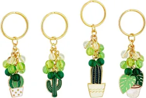 SUPERFINDINGS 4 Styles Colorful Keychain Alloy Enamel Keychains Spaceman Cute Keychain Keyrings for Decoration, 8cm