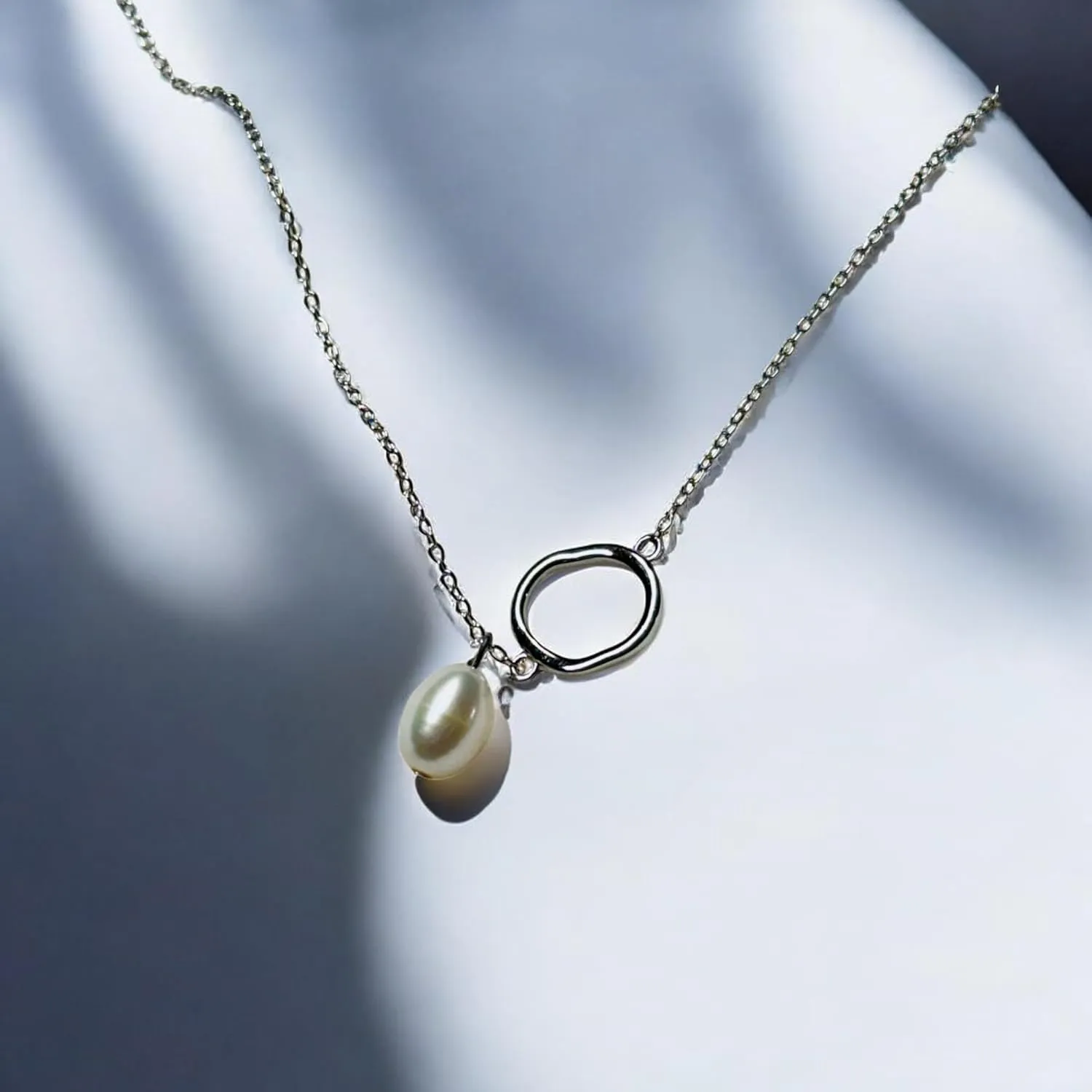 SVB 925 Sterling Silver Pearl Anklet for Women  Adjustable Dainty Jewelry with Freshwater Charm, Minimalist Everyday Accessory, Elegant Gift for Her