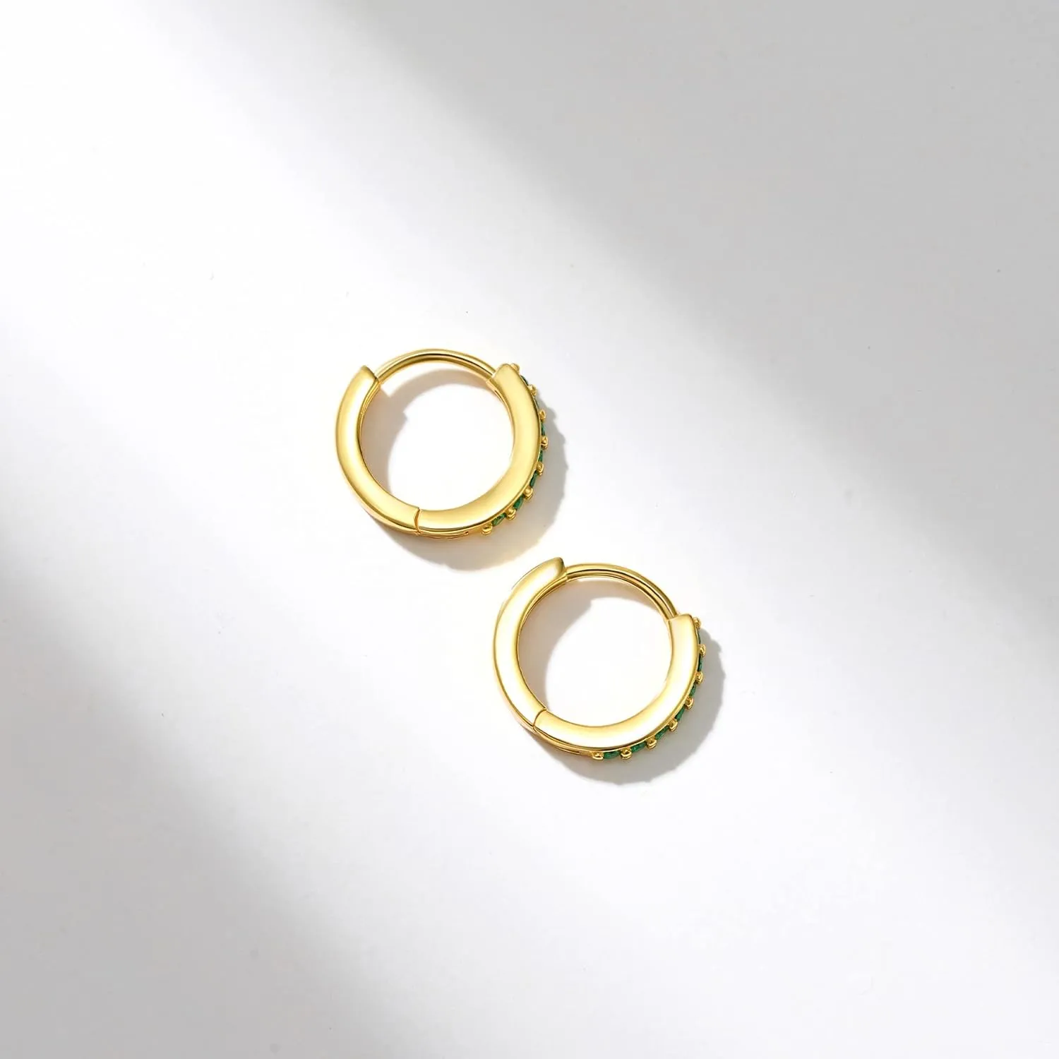 SWEETV 925 Sterling Silver Huggie Hoop Earrings for Women Girls-Tiny Small Cartilage Hoop Earring
