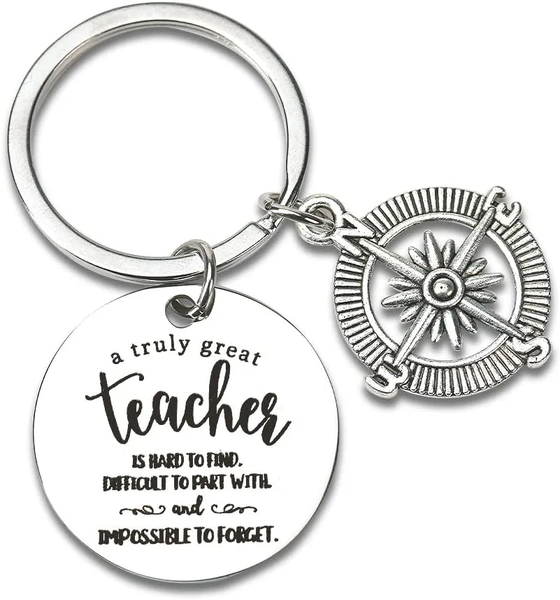 Teacher Appreciation Gifts Keychain for Women Men Graduation Gifts for Teachers from Student Christmas Birthday Gift for Teacher - A Truly Great Teacher is Hard to Find Keychains