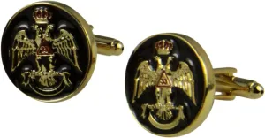 The Quiet Witness 4031928 Scottish Rite 33 Degree Cuff Links 33rd Degree Consistory Wings Down Double Eagle Supreme Council Jurisdiction