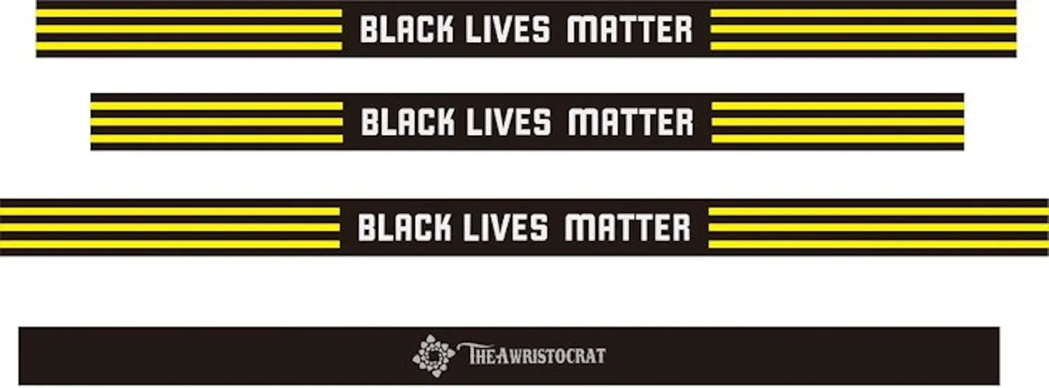TheAwristocrat 3 Pack of BLACK LIVES MATTER Rubber Wristband Silicone Bracelet to Support Racial Justice
