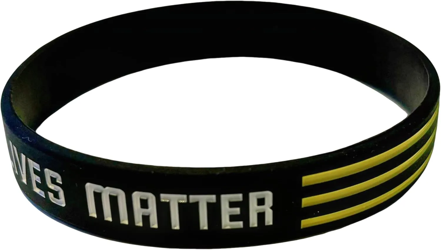 TheAwristocrat 3 Pack of BLACK LIVES MATTER Rubber Wristband Silicone Bracelet to Support Racial Justice