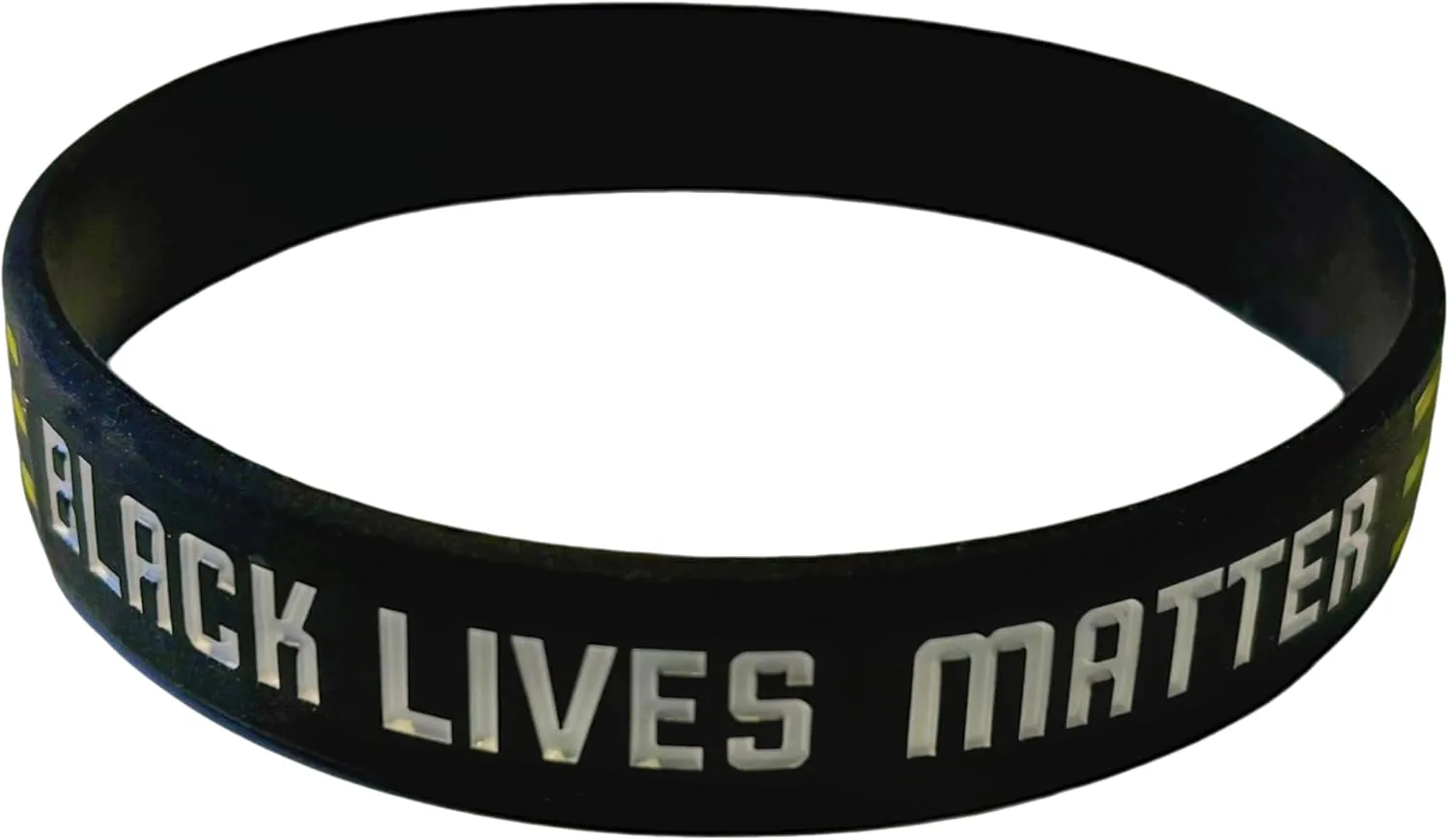 TheAwristocrat 3 Pack of BLACK LIVES MATTER Rubber Wristband Silicone Bracelet to Support Racial Justice