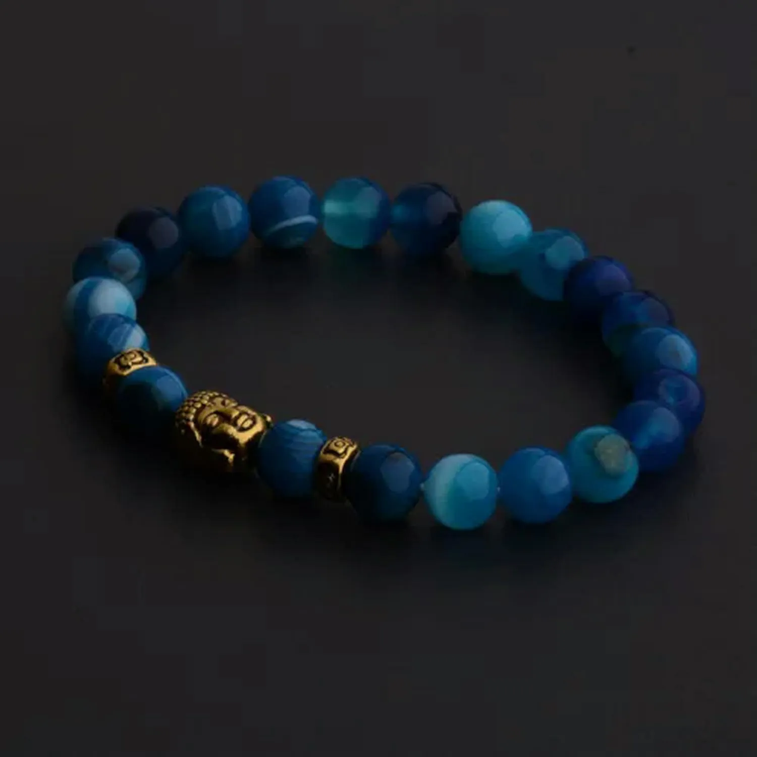 Tibetan Beads Carve Mantra Bracelet Men Buddhist Meditation Jewelry-Style-2