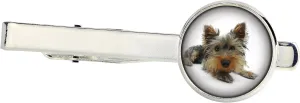 tie clip with dog photo in an elegant box | Handmade | Anti-allergic nickel-free pendant | Photo diameter 16mm