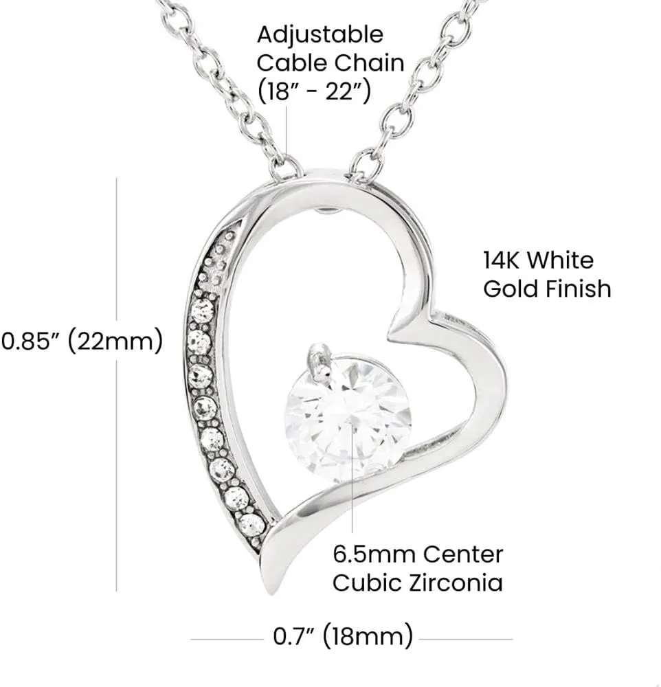 To My Daughter Necklace From Dad, Father To Daughter Gifts From Dad Necklace With Heartfelt Message & Elegant Gift Box