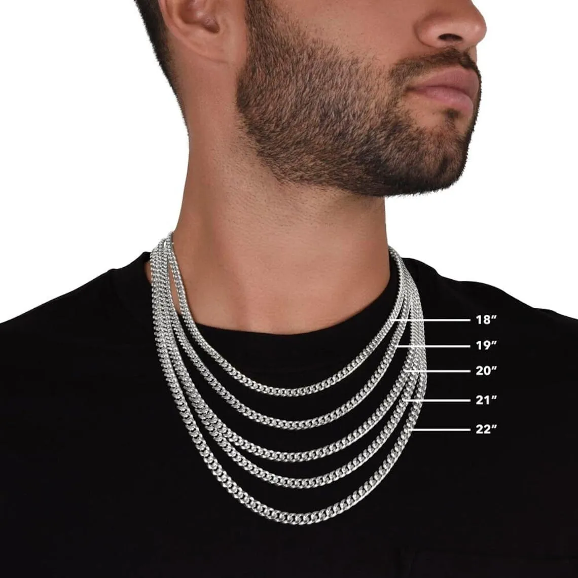 To My Man Necklace - Boyfriend's Valentines Day Gift, Husband Gift - Cuban Chain for Him
