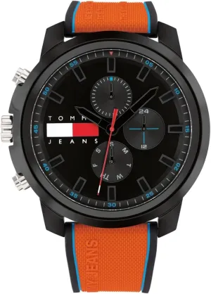 Tommy Jeans Casual Men's Watch - Sporty Silicone Wristwatch - Multifunction Dial for Hour, Date, and Weekday - Water-Resistant up to 5 ATM/50 Meters - Premium Fashion for Everyday Wear - 50mm