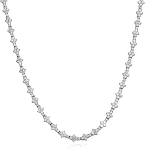 TOPGRILLZ Gold Tennis Necklace for Women Silver Choker Necklace 14K Gold Plated 7mm Simulated Cubic Zirconia Diamond Tennis Link Chain Birthday Gift for Women 16/18/20/22