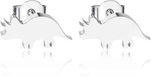 Triceratops Stud Earrings for Women Dinosaur Jewelry Triceratops Lover Gift Animal Lover Gift
