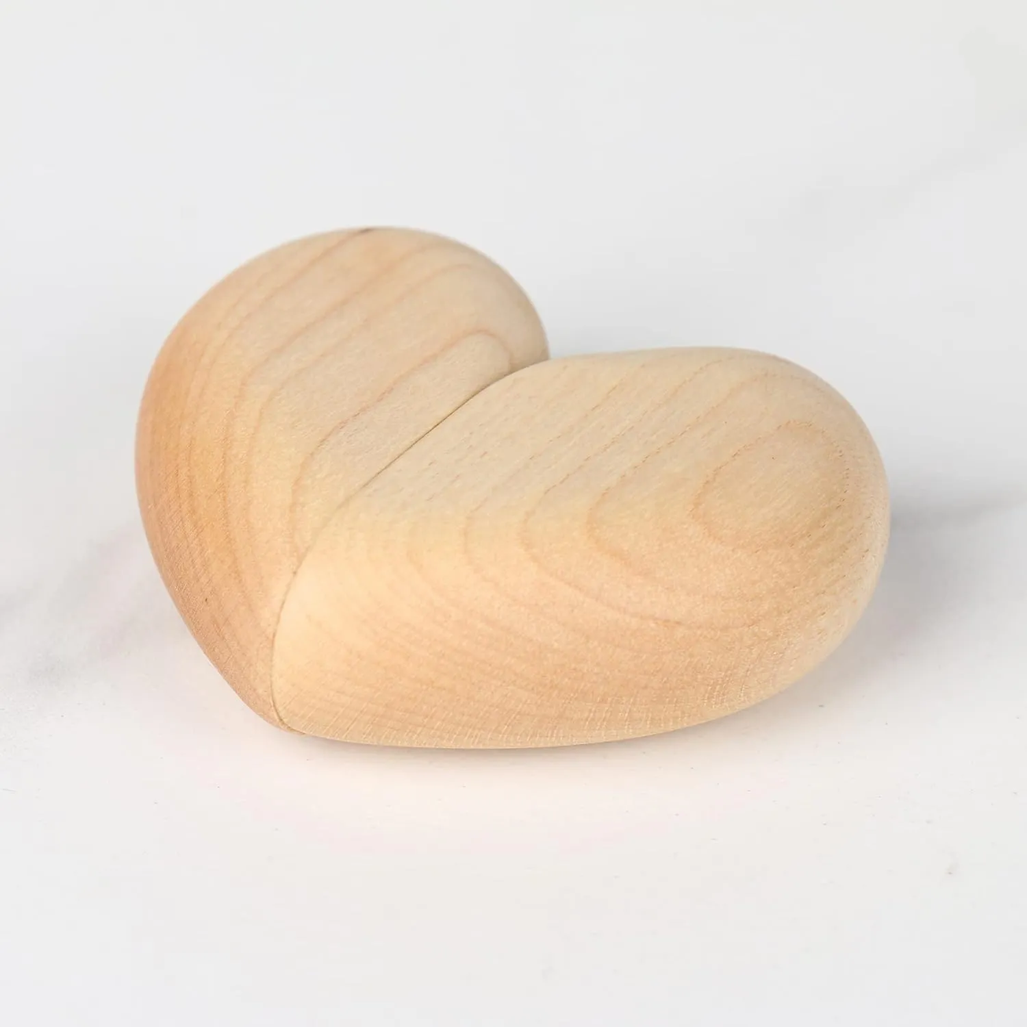 True Love Eternal Wooden Heart Shaped Ring Case for Wedding & Proposal