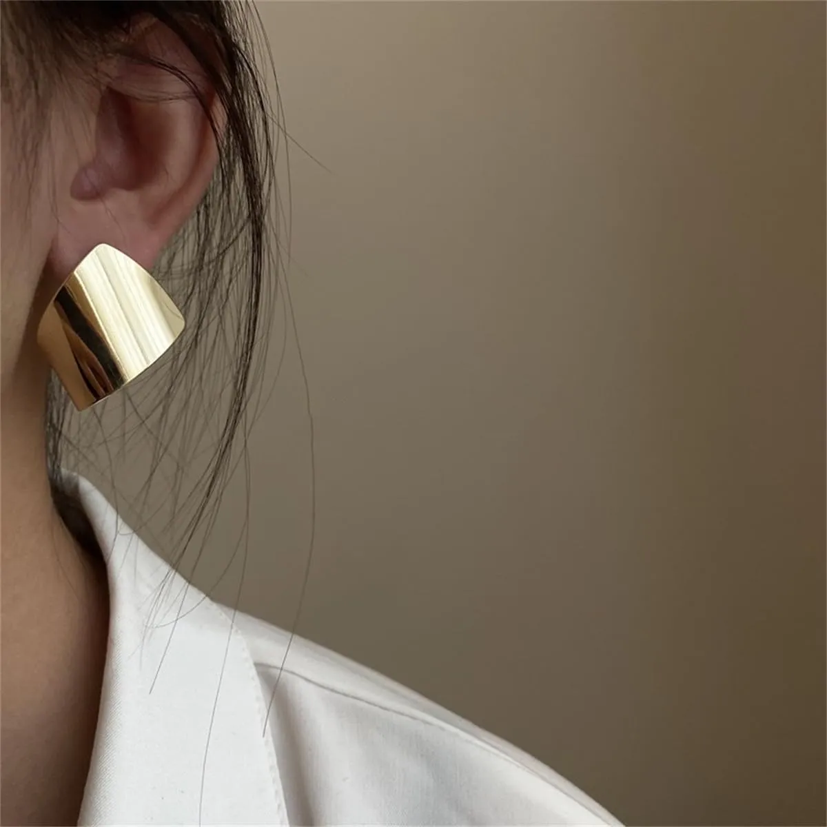Unique Abstract Earrings For Women,Geometric Statement Stud Earring Large Hypoallergenic Earring for Gift