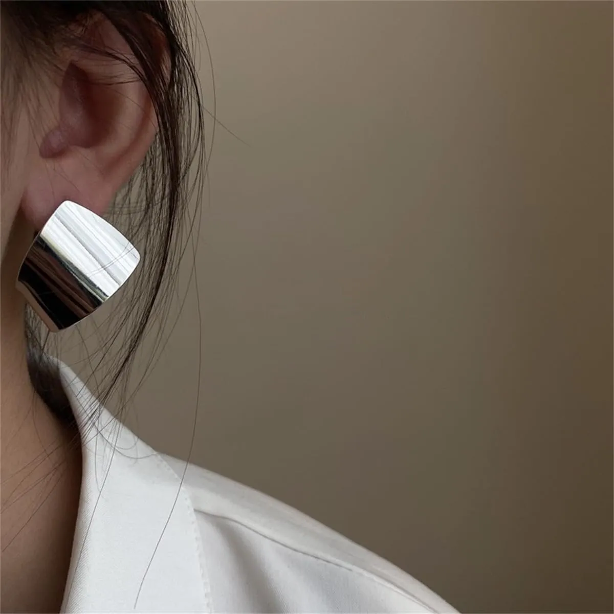 Unique Abstract Earrings For Women,Geometric Statement Stud Earring Large Hypoallergenic Earring for Gift