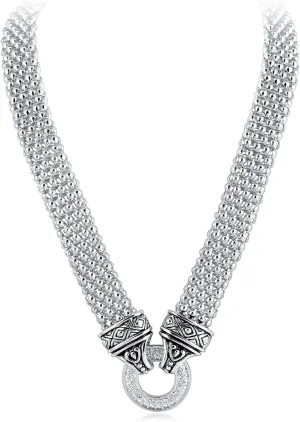 UNY Jewel Jewelry Designer Inspired Short Women Necklace 45cm   5 cm Popcorn Chain Classic Elegant Vintage Antique Jewelry Christmas Gift