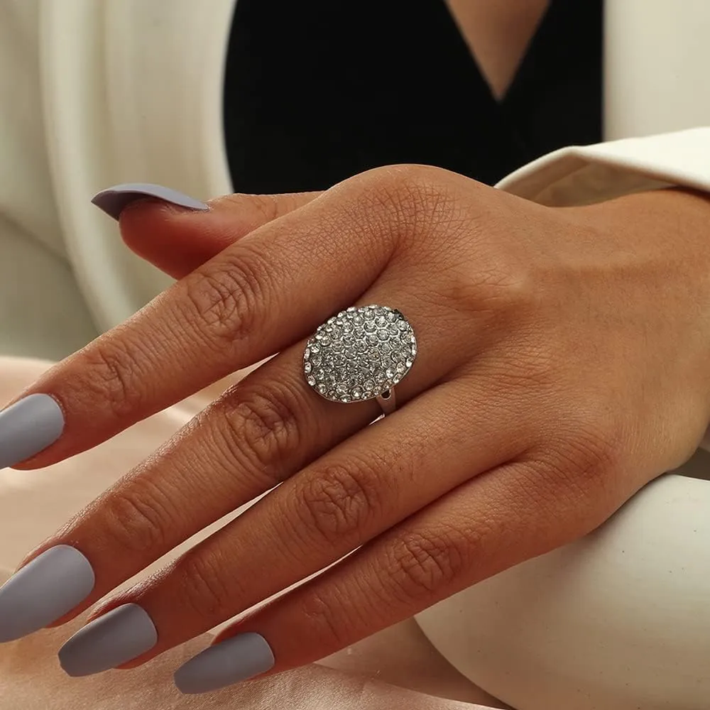 Vampire Twilight Bella's Full Drill Sparkling Crystsal Band Ring Silver Plated Cubic Zirconia Souvenir Daylight Rings New Moon Breaking Dawn Bridal Engagement Wedding Finger Bands for Women Ladies