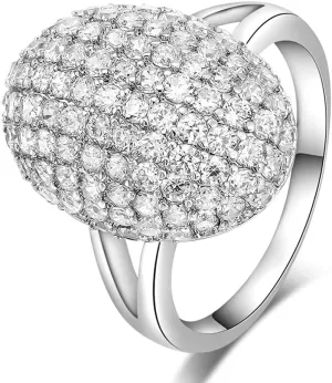Vampire Twilight Bella's Full Drill Sparkling Crystsal Band Ring Silver Plated Cubic Zirconia Souvenir Daylight Rings New Moon Breaking Dawn Bridal Engagement Wedding Finger Bands for Women Ladies