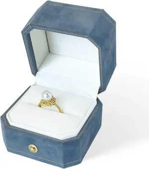 Velvet Ring Box for Proposal,Tiffany Blue, Lake Blue,Dusty Blue, for Wedding Day,Sturdy Earring Box,Jewelry Box Engagement,Gift Boxes, Ideal for Brides, Valentine's Day Gift