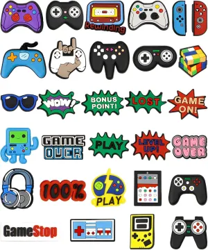 Video Game Decoration Charms, Trendy Charm Gift for Toddler Girls Kids Teens Women Adults