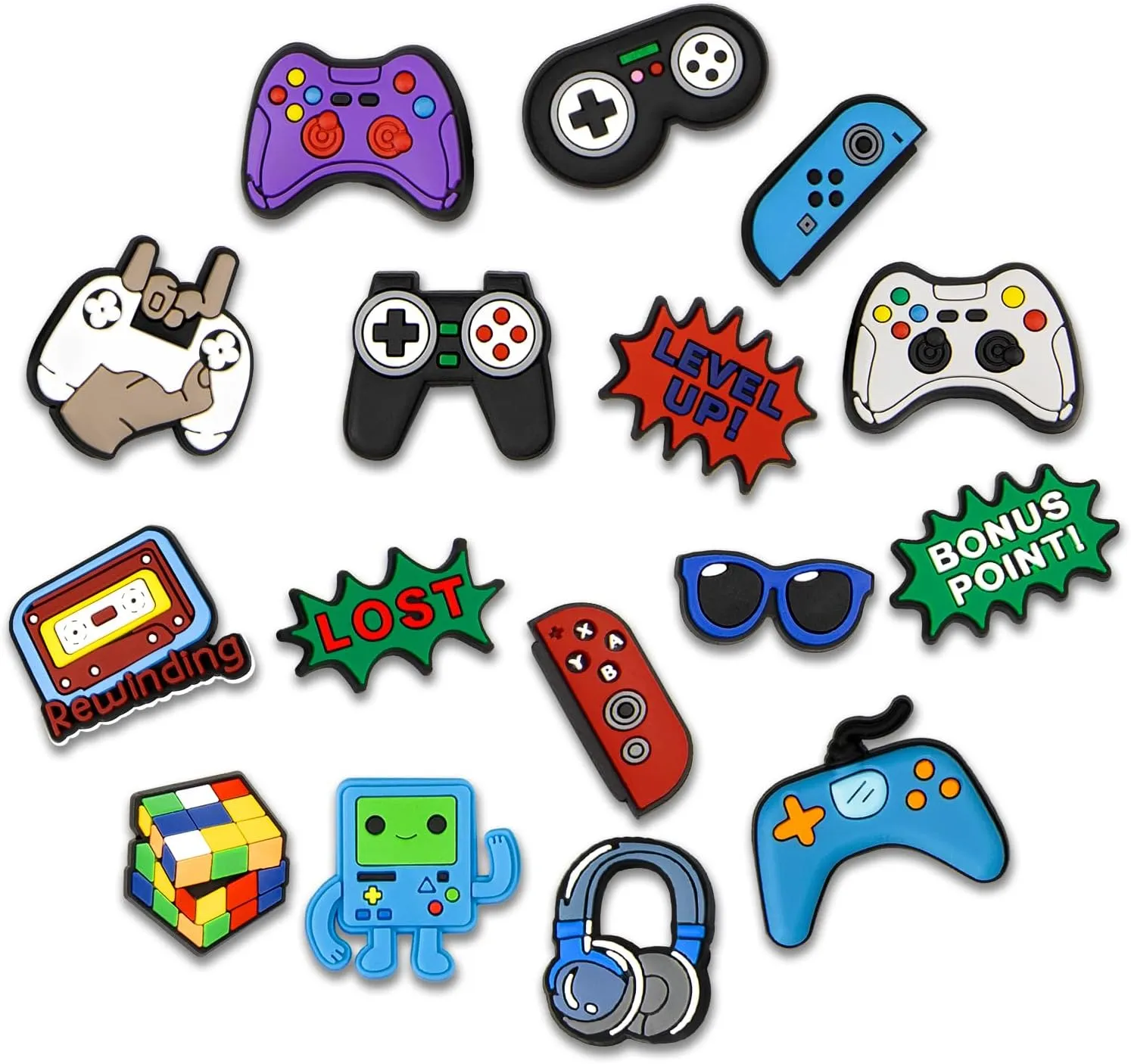 Video Game Decoration Charms, Trendy Charm Gift for Toddler Girls Kids Teens Women Adults
