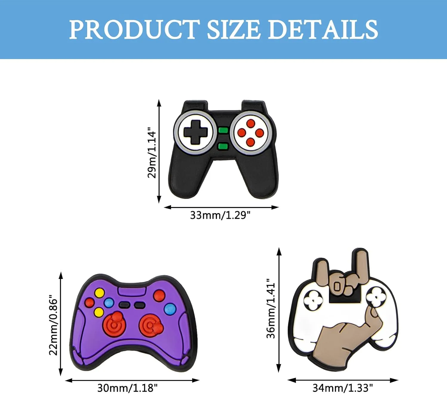 Video Game Decoration Charms, Trendy Charm Gift for Toddler Girls Kids Teens Women Adults