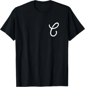 Vintage-style Letter C | Initial | Monogram | Script font T-Shirt