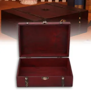 Vintage Wooden Jewelry Storage Box, Retro Antique Living Goods Organizer, Retro Wooden Jewelry Container, for Women Girls Ring Necklace Earring