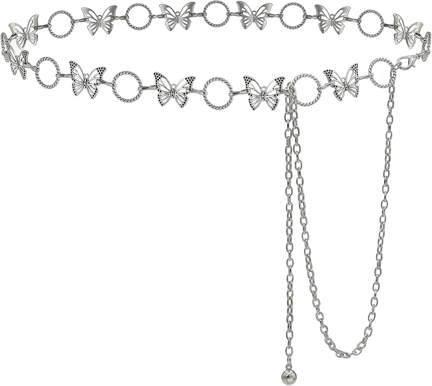 Waist Chain for Women Adjustable Belt Body Belly Chain for Dresses Jeans