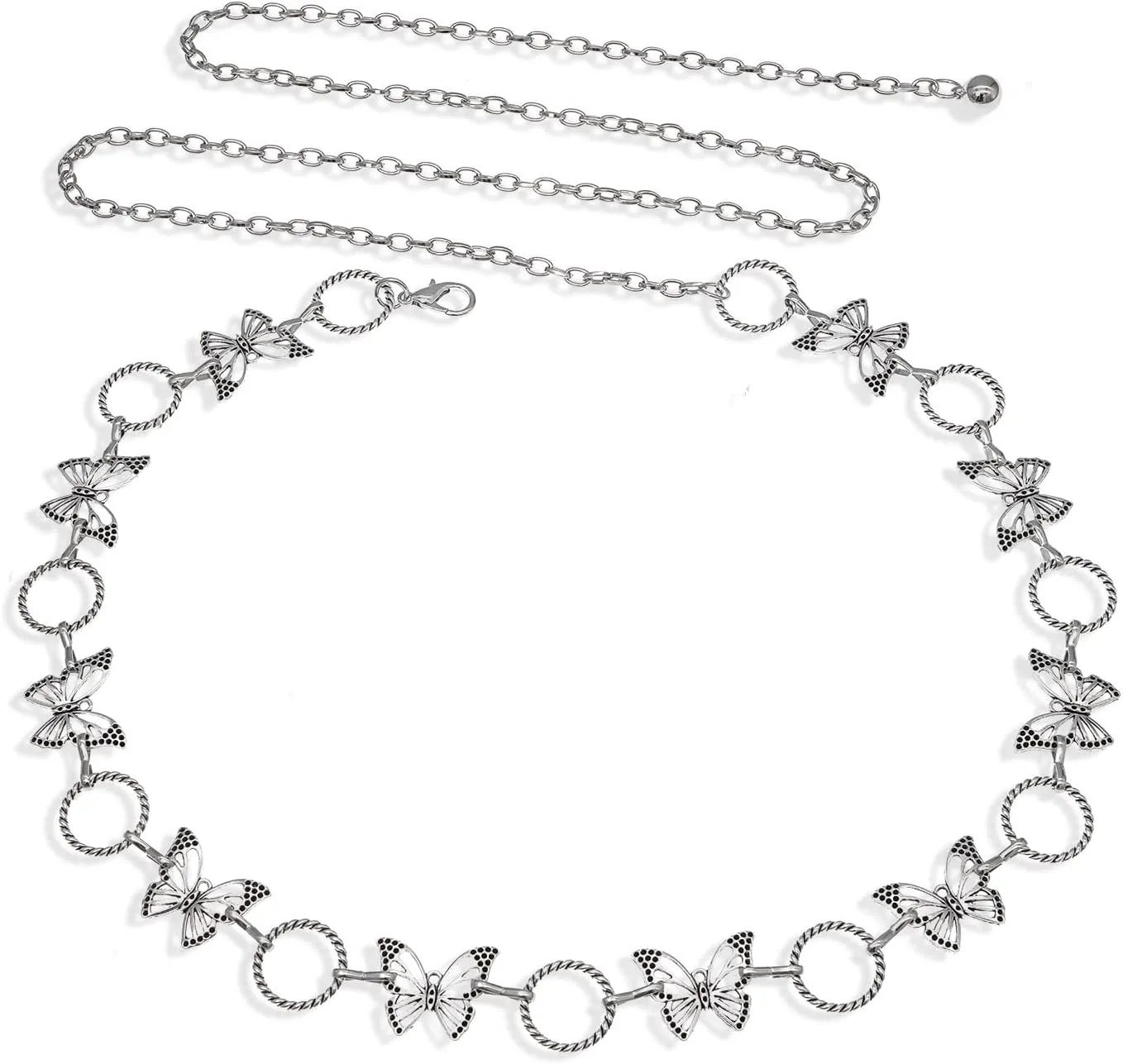 Waist Chain for Women Adjustable Belt Body Belly Chain for Dresses Jeans
