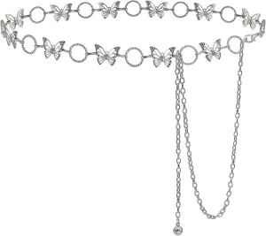 Waist Chain for Women Adjustable Belt Body Belly Chain for Dresses Jeans