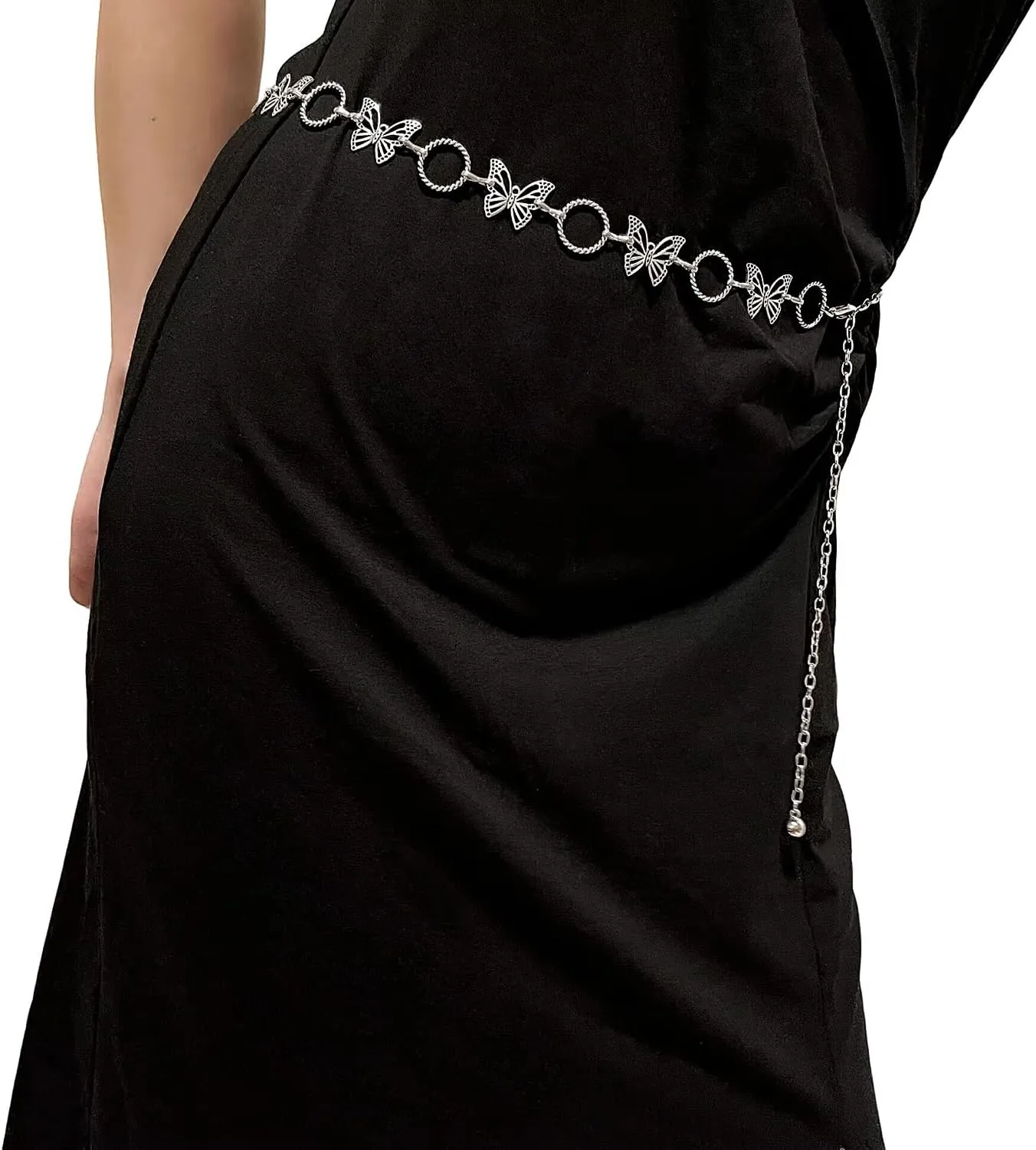 Waist Chain for Women Adjustable Belt Body Belly Chain for Dresses Jeans
