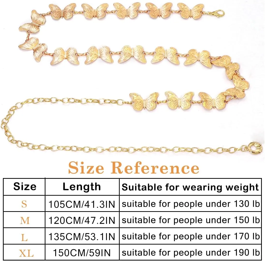 Waist Chain for Women Adjustable Belt Body Belly Chain for Dresses Jeans