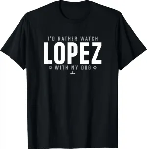 Watch with My Dog Jack Lopez Prospect Baseball Fan Gear T-Shirt