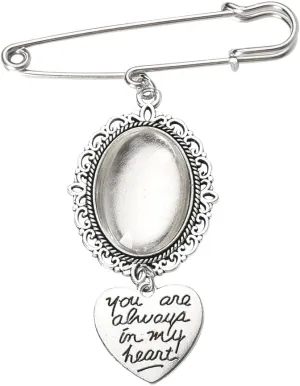 Wedding Bouquet Charms Memorial Pin for Groom Bride Bouquet Picture Photo Frames With Clothes Pins Brooch for Men Women
