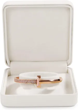 White PU Leather Bracelet Gift Box Jewelry Bracelet Bangle Packaging Case Box