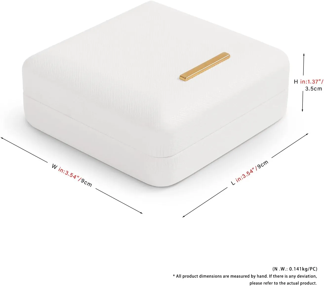 White PU Leather Bracelet Gift Box Jewelry Bracelet Bangle Packaging Case Box