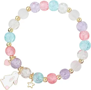 WJR Lovely Bead Bunny Pendant Bracelet Spring Festival Easter Bracelet Happy Easter Bracelet Easter Jewelry Gift