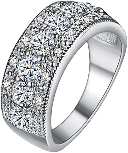 Women's 925 Sterling Silver Plated Round Created Pink Topaz & Amethyst Vintage Style Ring