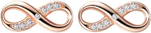 Women's Earrings 925 Sterling Silver Infinity Symbol Stud Ear Jackets Earings Rose Gold Plated