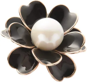 Women's Flower Pearl Enamel Brooch Pins for Ladies Jewelry