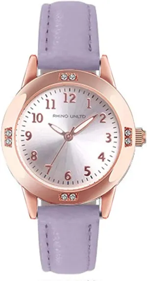 Women's Leather Band Quartz Movement Waterproof Business Classic Analog Watch with Genuine Leather Stainless Steel Band Elegant Ladies Watch