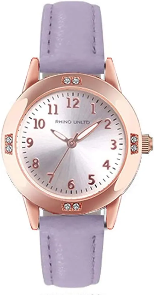 Women's Leather Band Quartz Movement Waterproof Business Classic Analog Watch with Genuine Leather Stainless Steel Band Elegant Ladies Watch