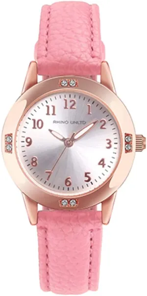Women's Leather Band Quartz Movement Waterproof Business Classic Analog Watch with Genuine Leather Stainless Steel Band Elegant Ladies Watch