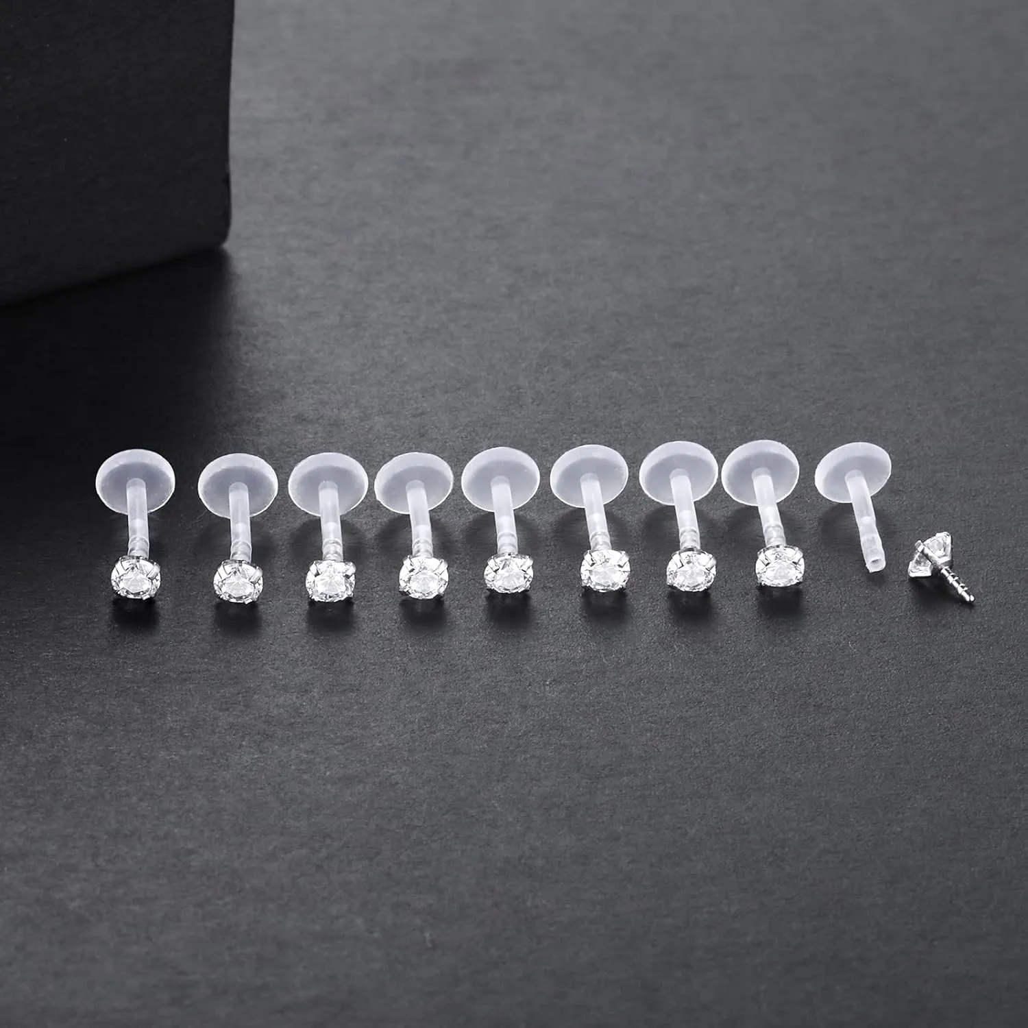 Xpircn 16G 18G Labret Monroe Lip Rings Nose Helix Tragus Earring Studs Piercing Jewelry 9PCS