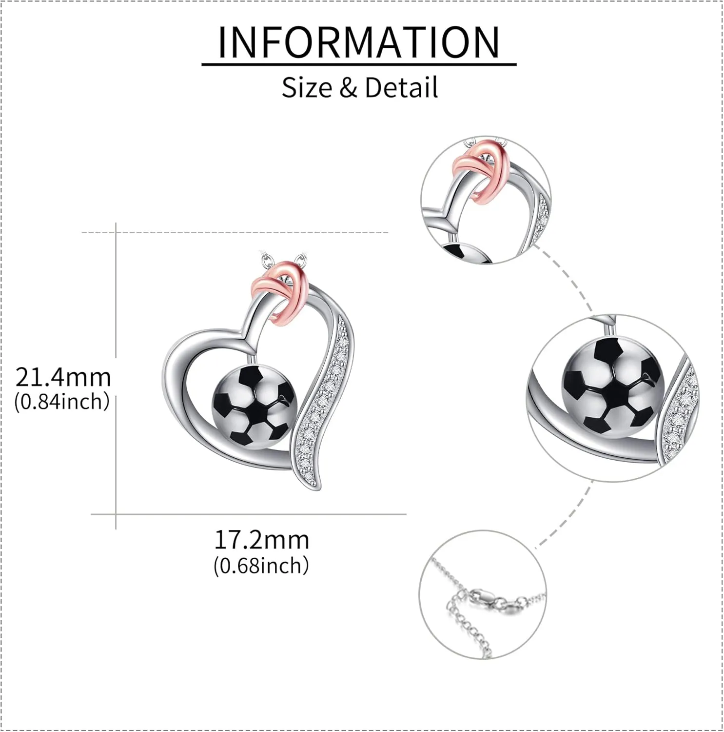 YAFEINI Volleyball/Baseball/Basketball/Tennis/Soccer/Golf/Necklace 925 Sterling Sliver Heart Sports Pendant Jewelry Gifts for Women