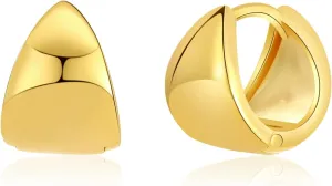 Yumikoo 18k Gold Plated Earrings Copper Dangle Stud Earrings for Women Circle Basket Shape Earrings
