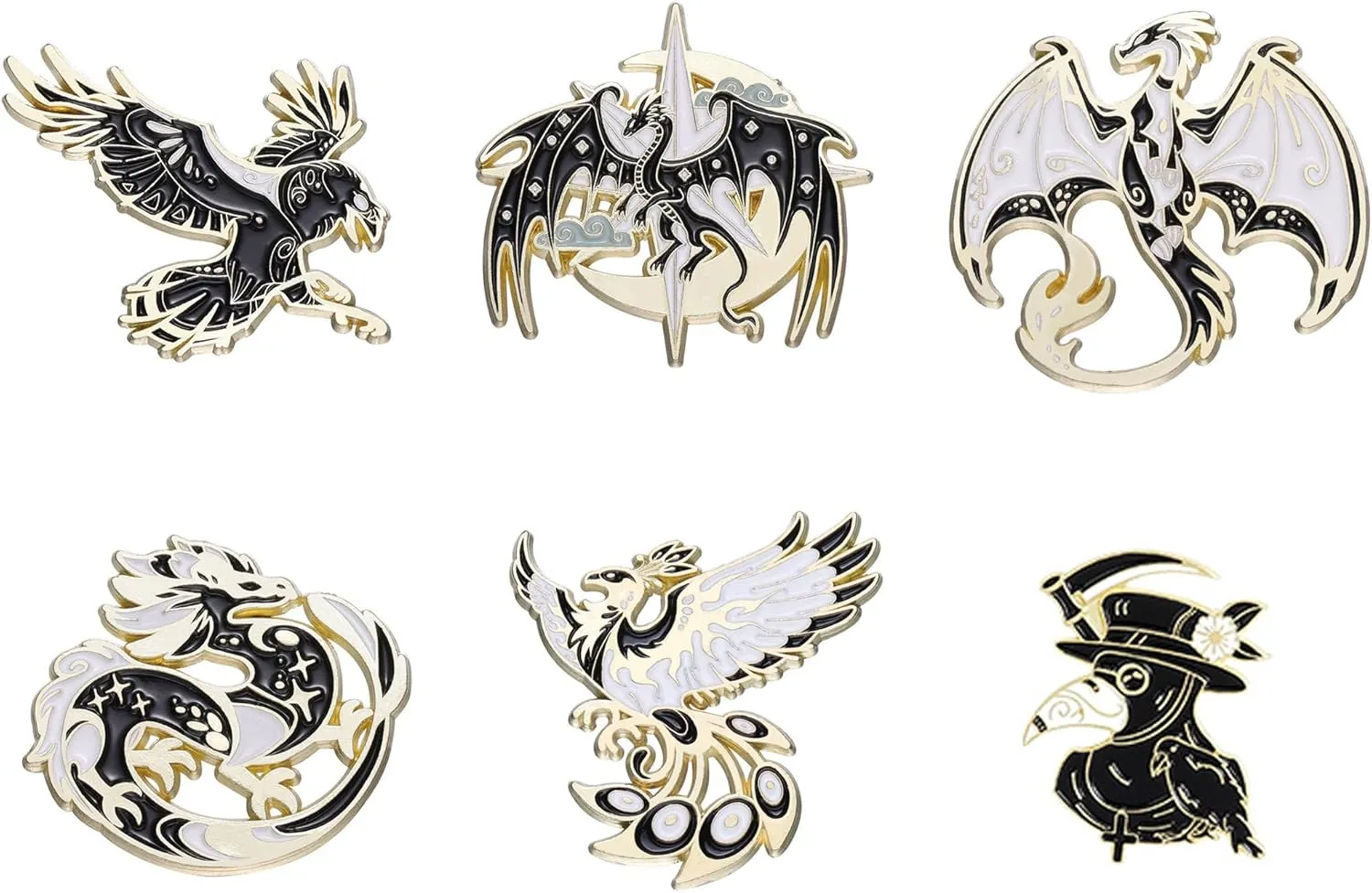 YunZh Enamel pins for Backpacks, Cartoon pins for Bags Jackets Clothing Halloween Punk Accessory DIY Crafts pin